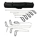 Wcaro Paintless Dent Repair Tool Set Removal of Hail Dents and Door Ding with Dent Removal Rods Tips Dent Puller Car Auto Body Dent Removal Whale Tail Rods Set