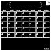 Decal Peel and Stick Dry Erase Monthly Calendar Black