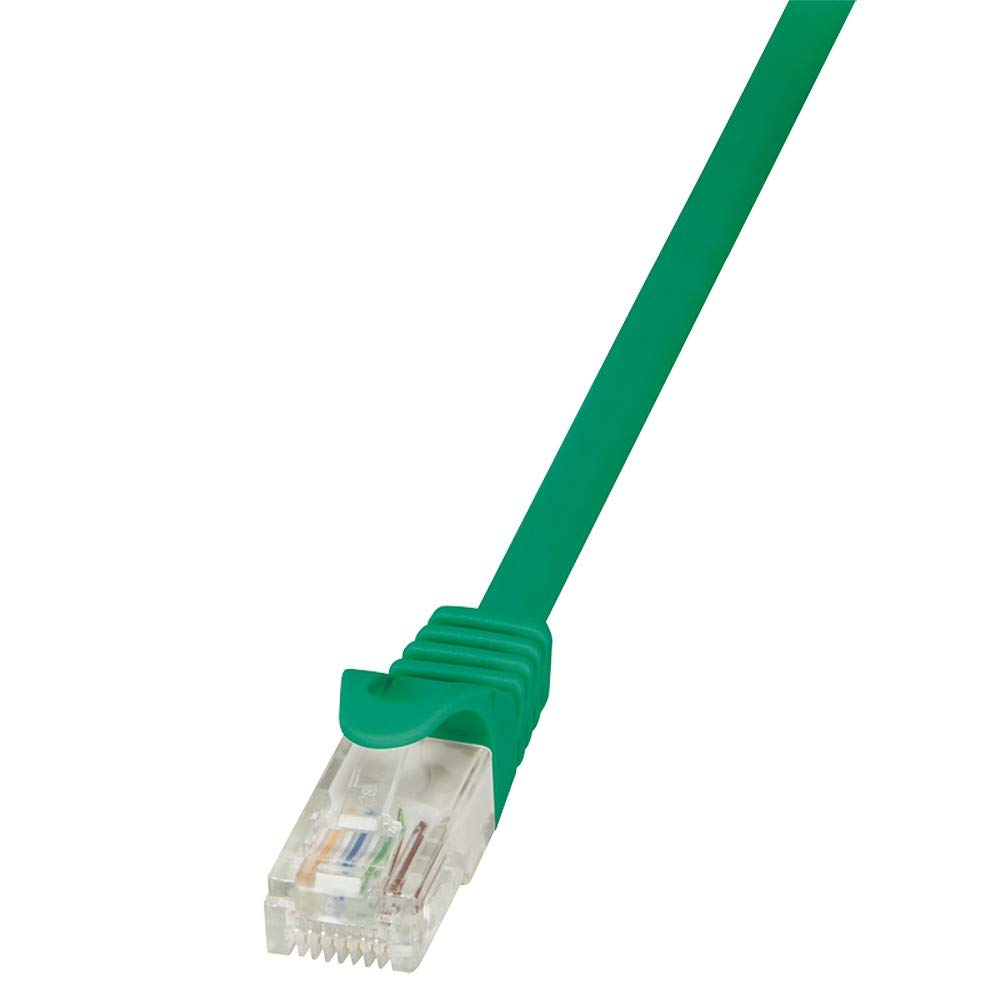 LogiLink CP1025U CAT5e U/UTP Patch Cable, 0.5 Meter Length, Green, Green, 0.5 Meter Length