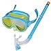 Kids Swimming Studying Anti-Fog Goggles Diving Mask Snorkel Set (for Age 4-10)