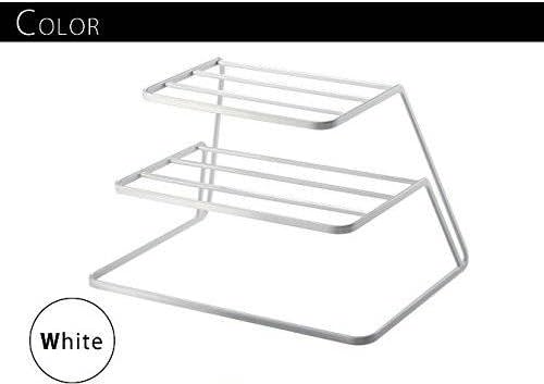 Eoan Mild steel 2 Step Plate Stand (White,16.5 X 26.5 X 19.7 cm)