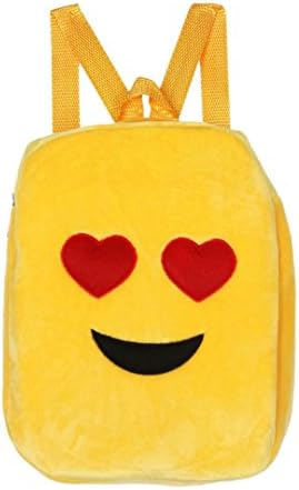 Whillows Cute Emoji Emoticon Shoulder School Child Bag Backpack Satchel Rucksack Handbag (E)