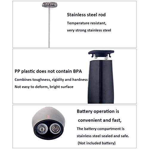 Elektrischer Schneebesen, batteriebetriebene elektrische Schaummaschine für Milchaufschäumer für Kaffee, Lattes… – Bild 8