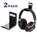 Headphone Headset Stand Hanger Wall Mount Set of 2 - No Drilling Required - OAPRIRE Universal Headphone Holder Hook with Cable Clip - Save Desktop Space