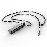 For Fitbit Flex 2 Bands ,Keweni Jewely Necklace Stainless Steel Accessory Metal Pendant for Fitbit Flex 2 Tracker (Black)