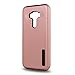 Asus ZenFone 3 Case ZE520KL, DoubleK Hybrid Heavy Duty Armor Hard Plastic PC + Soft TPU Shockproof Protection Defender Case for Asus ZenFone3 5.2 Inches (Rose Golden)