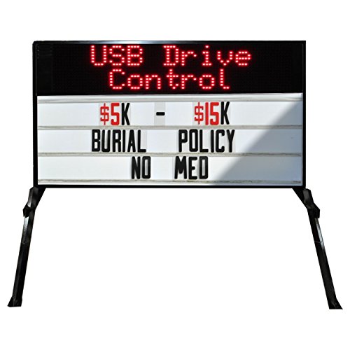Outdoor Signs PLED100CC Portable Sign with DoubleSided LED Electronic