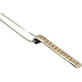 Hebrew Necklace, Vertical Bar Necklace Engraved With Priestly Blessing Prayer, Unisex Dainty Small Silver Pendant For Women and Men, Unique Spiritual Jewelry Gift, For Protection