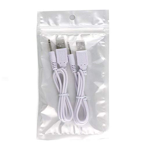 VibeMax Replacement DC Charging Cable | USB Charger Cord - 2.5mm (2 Pack)