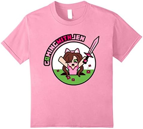unisex-child Gaming With Jen Tshirt 8 Pink