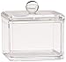 Danielle Creations Square Acrylic Cotton Ball Holder, Single Tier