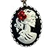 UMBRELLALABORATORY Gothic Lolita dress accessories Pirate Sugar Skull necklace goth jewelry Day of the dead pendant charm skeleton cameo pendant