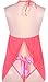 Wantmore Womens Babydoll Open Bra Chemises Pajamas Pink 4XL