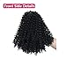 Moshina Graceful African American Black High Puff Ponytail with 4 Clips - High Wrap Updo Hairpieces - Kinky Curly Synthetic Kanekalon Fiber - Afro Bun for Black Women -Natural Chignon (Color 1b)