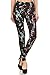 Leggings Depot High Waisted Floral & Space Print Leggings for Women-Full Length-R580, Vine Charm, One Size