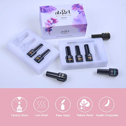 ab gel Sweet Candy Neon Colors Series Gel Nail Polish Set- 6 Different Colors with Base Top Coat Kit - Thumbnail 7