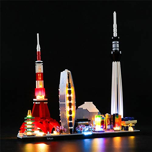 GEAMENT LED Light Kit Compatible with LEGO Tokyo - for Architecture Skylines 21051 Building Blocks Model (Building Set Not Included)