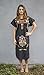 Liliana Cruz Embroidered Mexican Peasant Dress (Black Size Medium)
