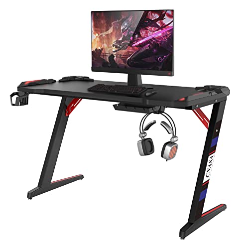 CNASA Gaming Desk,Gaming Table,Gaming Desk with led Lights,RGB Desk