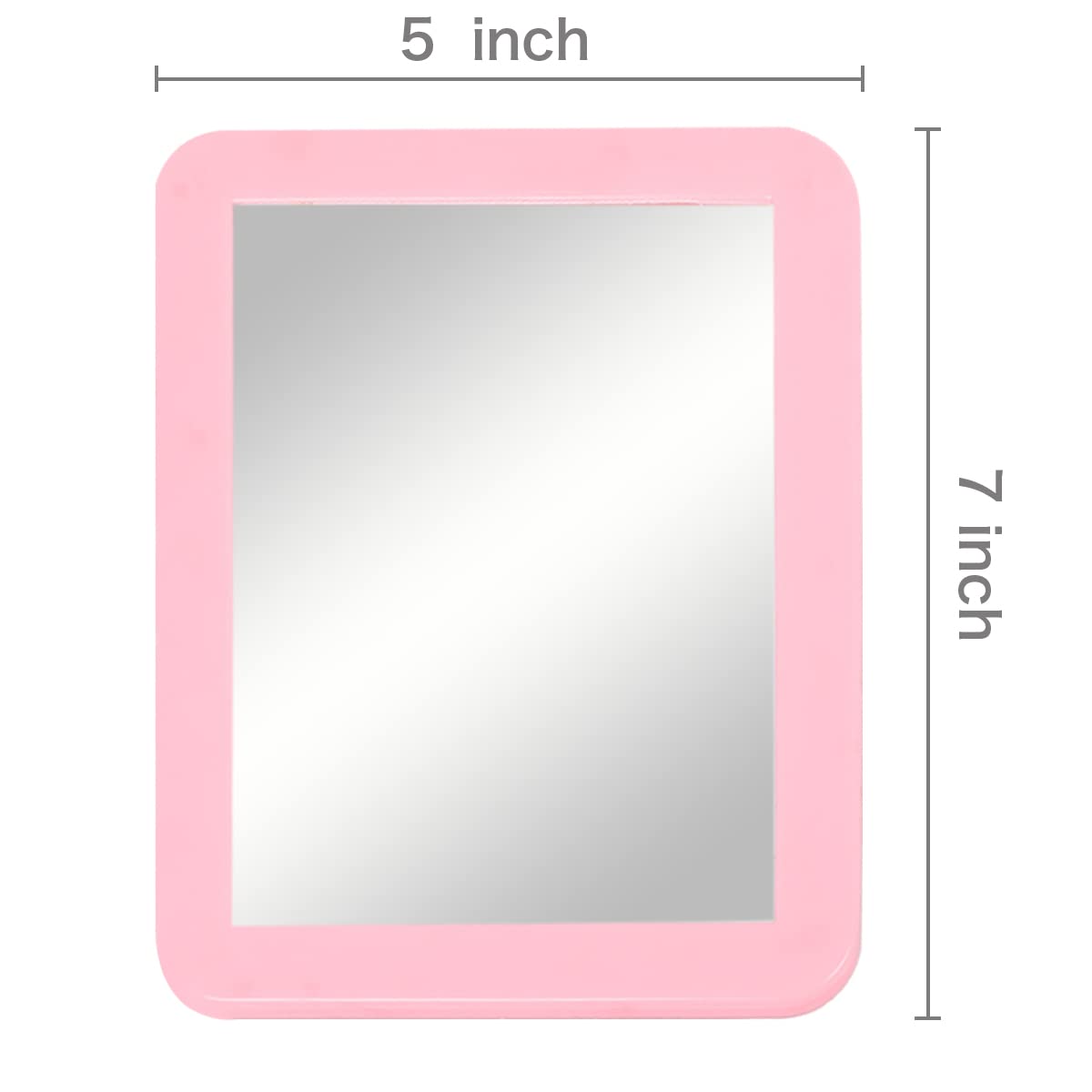 ARTLYMERS Magnetic Locker Mirror, 5x7 Real Glass Small Mirrors for Locker with Magnetic Backing, for School Locker, Bathroom, Household Refrigerator, Locker Accessory(Pink)