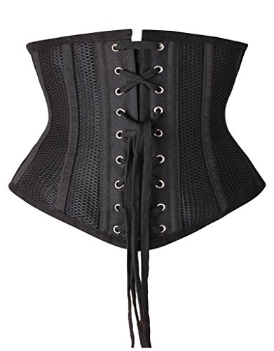Camellias-Short-Torso-Breathable-Mesh-Steel-Boned-Waist-Training-Cincher-Waspie
