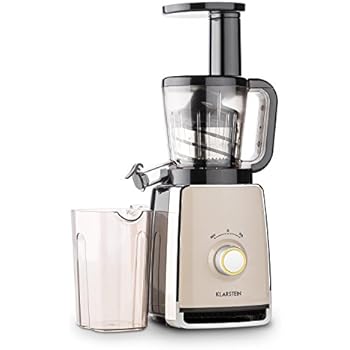 KLARSTEIN Sweetheart Slow Masticating Juicer Extractor • Fruit & Vegetable Cold Press Juicer Machine • 150 W • Slow Speed • Stainless Steel • Reverse ...