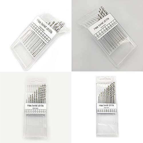 image for Vetoo 12 Pcs Mini Pin Vise Hand Drill Bits, Hobby Hand Drill Kit Manua