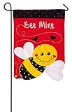 Evergreen Bee Mine Applique Garden Flag, 12.5 x 18 inches