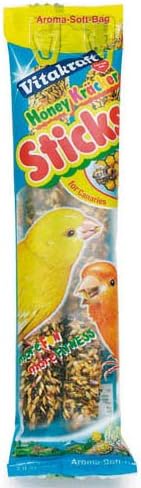 Vitakraft Kracker Canary Treat Sticks with Honey and Sesame 2pk Case of 7