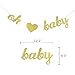 Baby Shower Decorations ALL INCLUSIVE SET Gender Neutral OH BABY Banner | BABY SHOWER GAMES | 9PC Balloons (Glitter Gold Confetti, White) ALL EVERYTHING SET Pregnancy Announcement Gender Reveal Party