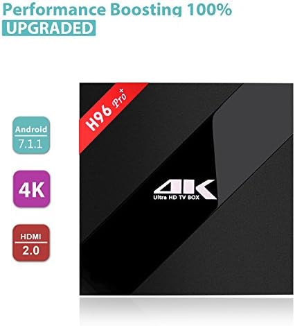 H96 Pro Android TV BOX [ Android 7.1 ] [ Bluetooth 4.1 ] [ 3G+16G ] [ 2.4G/5G Dual WIFI ] [ HDMI 2.0 ] 4K 3D Streaming Media Player US Version