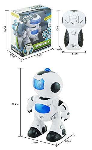 Insaneness Xmas Children Toys RC Music & Light Remote Control Robot Toy Intelligent Walking Space Robot Toy (White) - Thumbnail 2