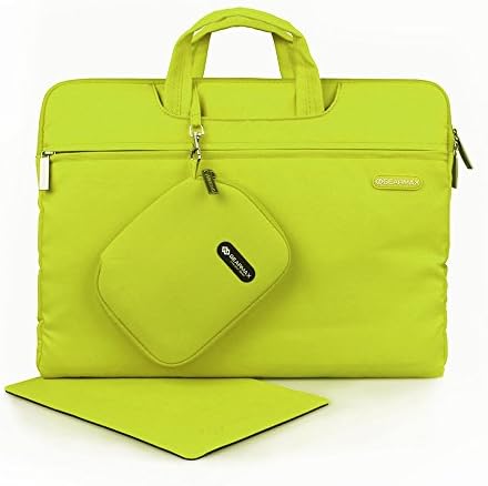 Laptop Briefcase Bag, Gearmax 13 - 13.5 Inch Nylon Fiber Waterproof &amp; Shockproof Durable Universal Carrying Bag with Handles + Accessories Bag for 13.3 inch Macbook Air Pro / Dell / Surface (Yellow)