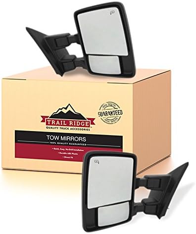 Trail Ridge Tow Mirror Power Fold Extend Heat Memory Signal Chrome Pair for Ford