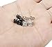 FIBO STEEL 2 Pairs Stainless Steel Square Stud Earrings for Men Women Ear Piercings CZ Inlaid,6MM