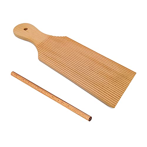 zilitol Noodles Wooden Butter Table and Popsicles Easily Make Homemade Pasta and Non-Stick Butter Pasta Board Gnocchi Roller