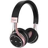 BlueAnt - Pump Soul On Ear Wireless HD Headphones, 24+ hr battery, Sweatproof Ideal For Gym Workouts Sports Running On iPhone Android Phones (Black Rose Gold)