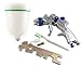 Muzata HVLP Gravity Feed Air Spray Tool 3 Nozzles 1.4mm 1.7mm 2.0mm, 600cc Cup