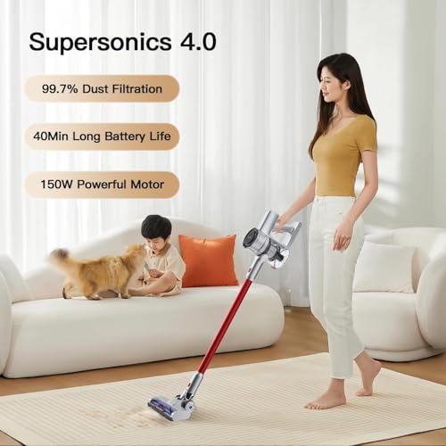 Airbot Cordless Vacuum Cleaner with HEPA Filter 20000Pa Suction 1L Dust Capacity Five-Layer Filtration Carpet and Hard Floor Anti-Allergen Portable Handheld Wireless Vacuum Cleaner 40min