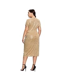 ESPRLIA vestido de noche con lentejuelas para mujer, talla grande