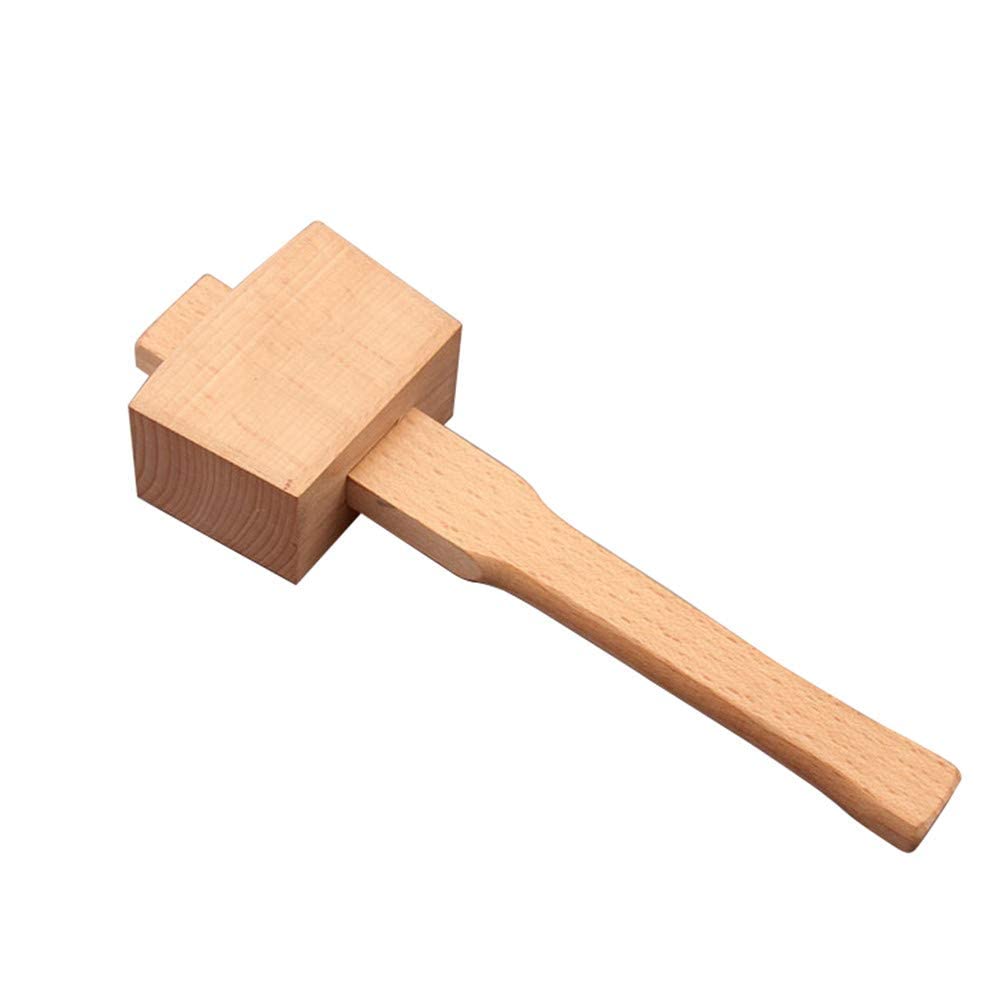 LATRAT 1 Piece Beech Wooden Hammer Professional Woodworking Hammer Woodworking Tool for DIY Carpentry Woodworking Tool 245 mm