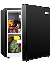 Mini Fridge, TECCPO 1.7 Cu.Ft. Small Refrigerator, Energy Star, 6 Adjustable Thermostat Control, One-touch Easy Defrost, 37 dB, Compact Refrigerator for Bedroom, Dorm, Office - TAMF30