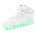 KaLeido Unisex High Top USB Charging 7 Colors LED Shoes Flashing Sneakers
