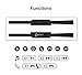 PREMIUM BASS Stereo In-Ear Headphones / Earphones | Multi Function Button | iPhone Earbuds with Mic | For Android and iPhone | Sweat Proof | Tangle Free Flat Cable | Sports Headset | Black [1 Pack]
