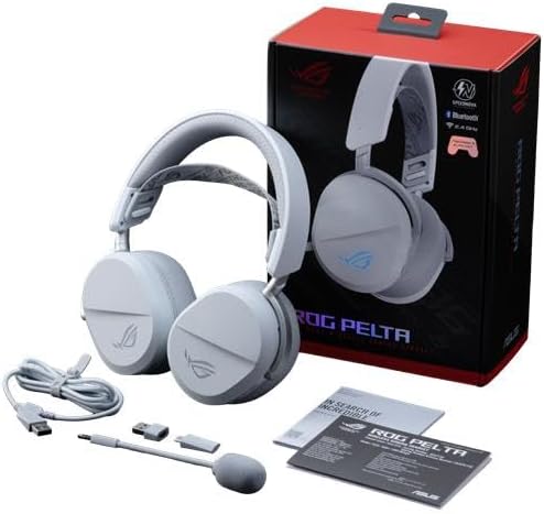 ROG Pelta - Casque Gaming sans Fil tri-Mode - Blanc