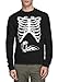 HAASE UNLIMITED Long Sleeve Men's Ribcage with Pizza and Beer Halloween Shirt