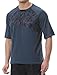 Przewalski Men's MTB Mountain Bike, Cycling Jersey, Short Sleeve Biking Shirt - Loose Fit, Moisture-Wicking and Breathable (Large - Chest 40-42