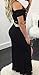 Bigyonger Women's Embroidery Print Off Shoulder Crop Top Maxi Dress 2 Pcs Outfits