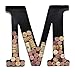 Metal Letter Wine Cork Saver Holder Monogram w/Free Wall Mount Kit A-Z, (M)