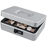 KYODOLED Cash Box with Combination Lock,Safe Metal